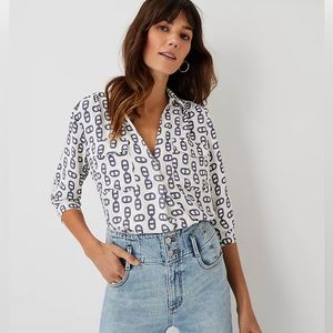 Ann Taylor Chain Link Camp Shirt